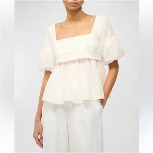 NWT Staud Darla top in white, size 2